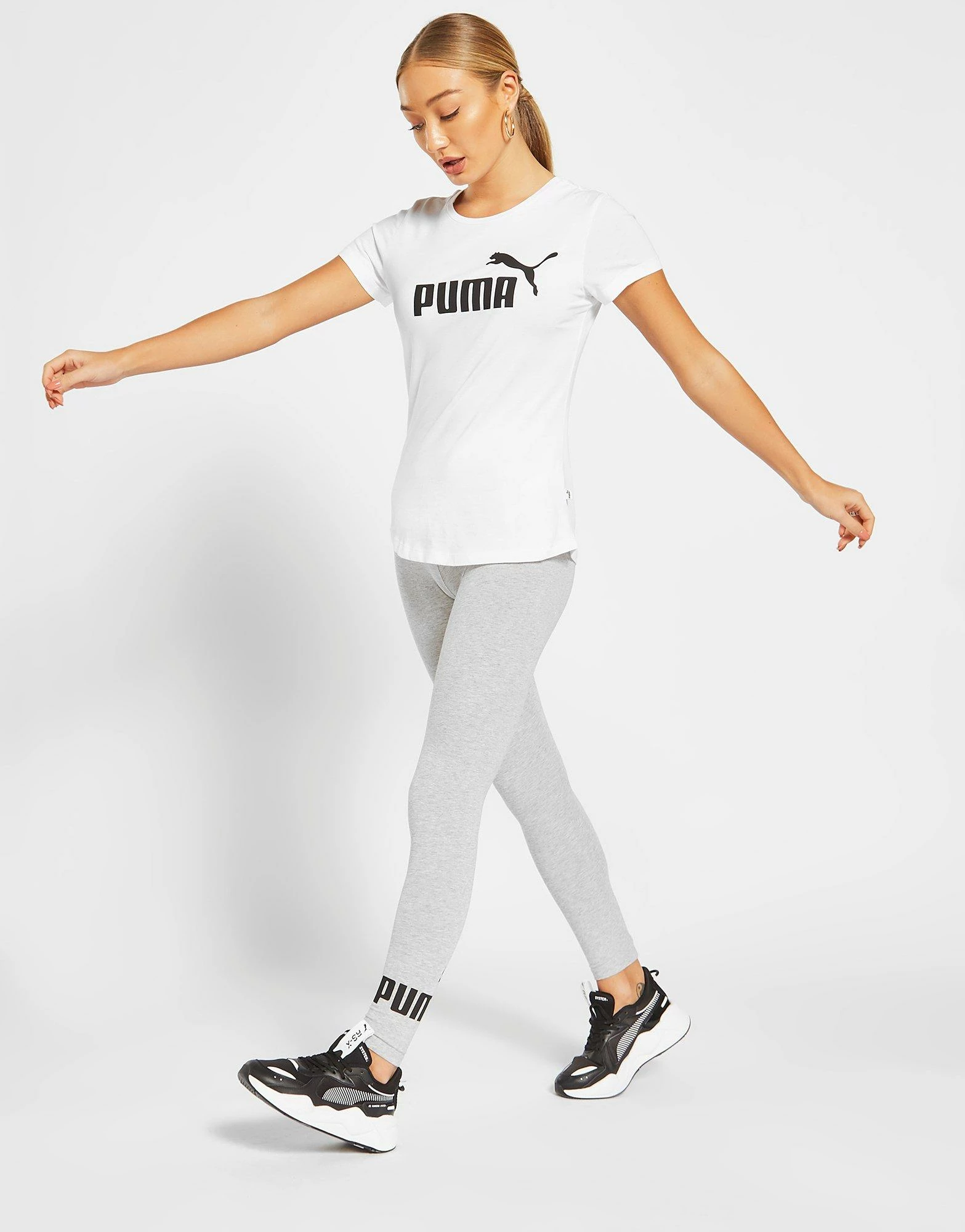 Puma Core T-Shirt Dame Hvid - Billede 2