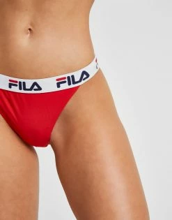 Fila Tape Logo Bikini Bottoms Dame Rød 9 Fila Tape Logo Bikini Bottoms Dame Rød -Pink Soda Sport shop jd 130314 d