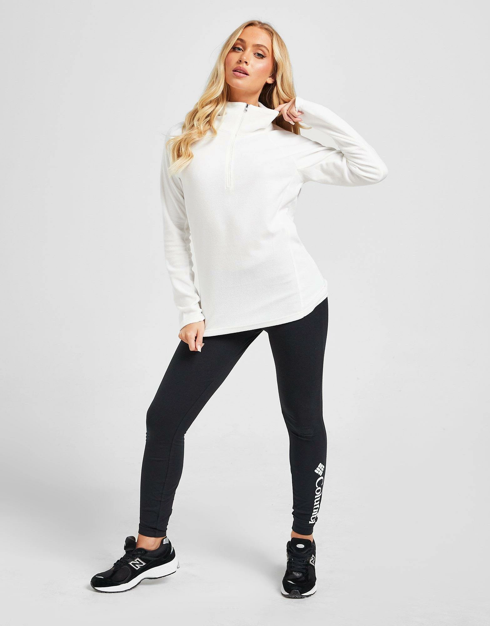 Columbia Glacial Polar Fleece 1/4 Zip Top Dame Hvid - Billede 3