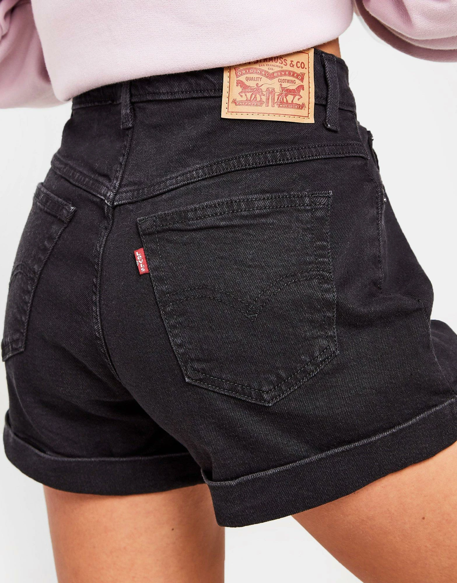 LEVI'S Levis High Waist Shorts Dame Sort - Billede 5