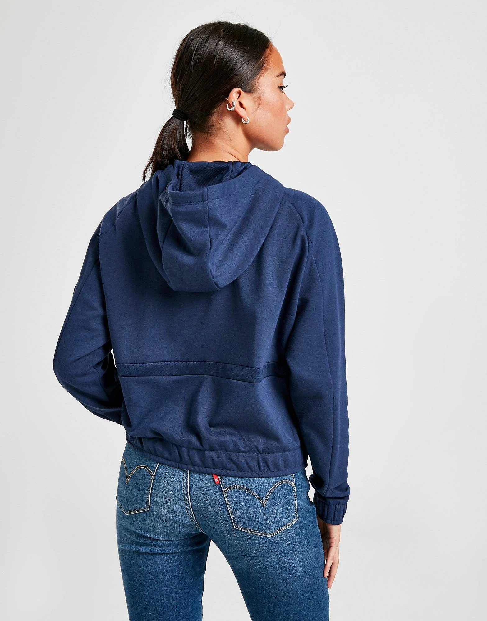 Nike England Cropped Pullover Hoodie Blå - Billede 3