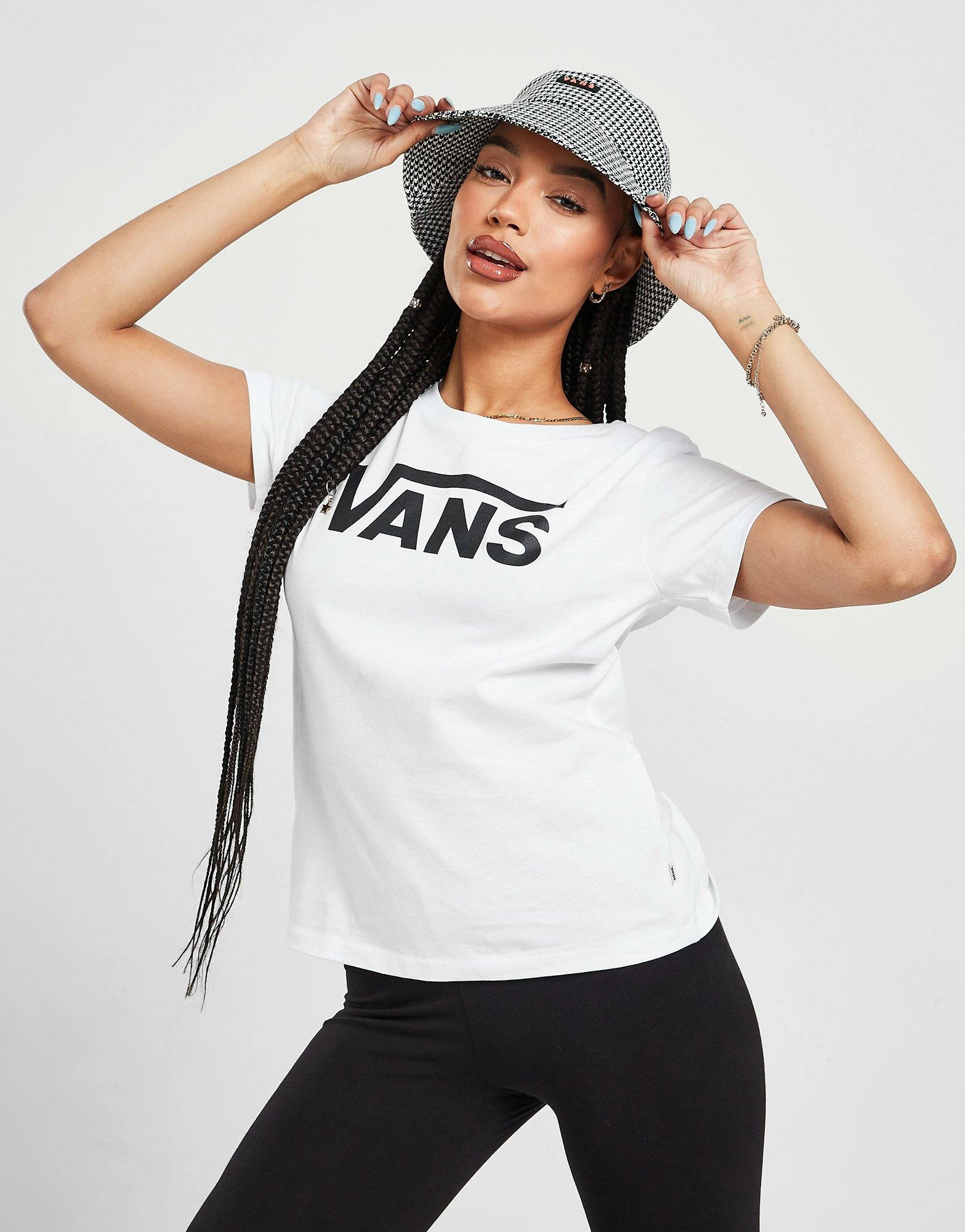 Vans Flying V Logo T-Shirt Dame Hvid - Billede 2
