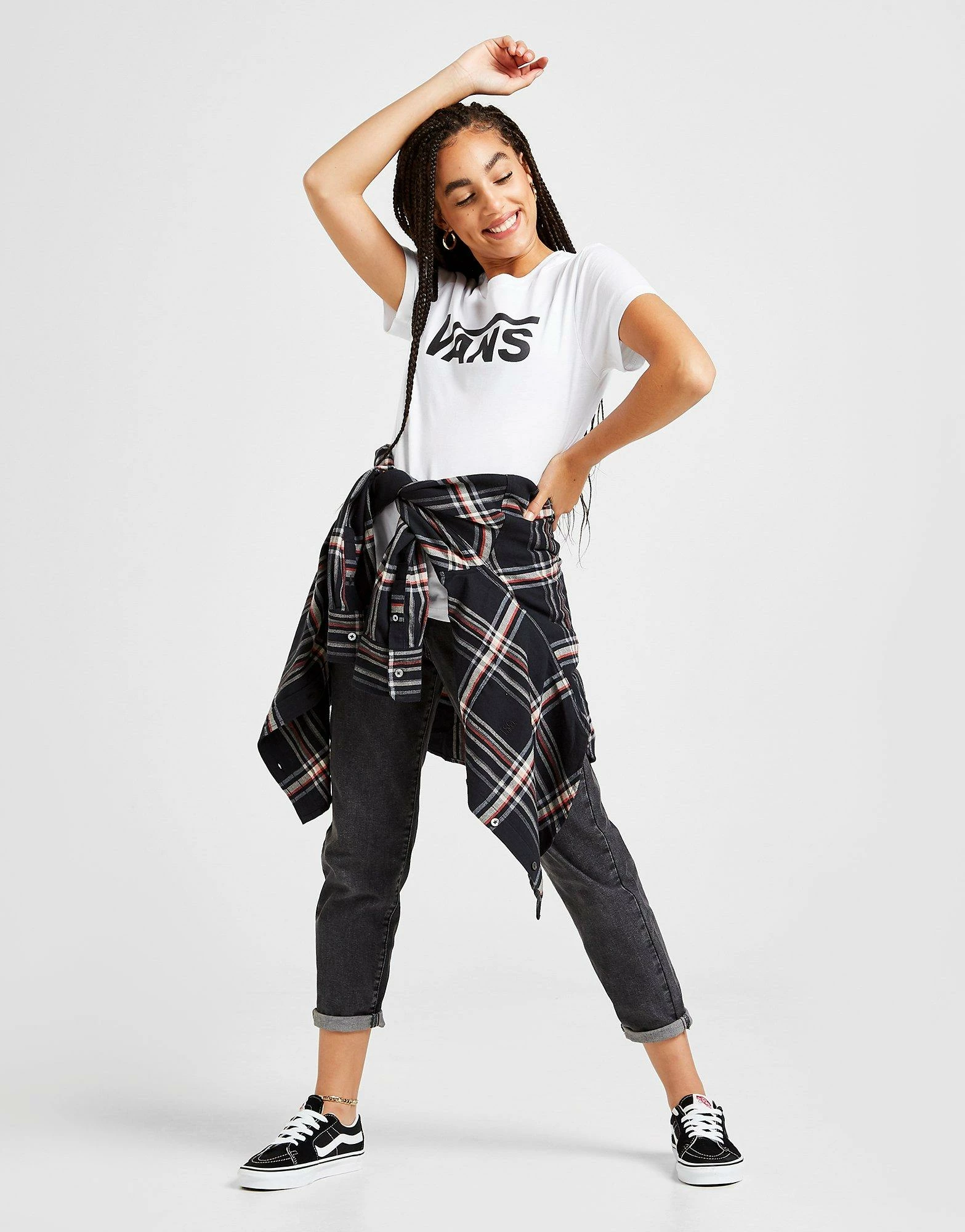 Vans Flying V Logo T-Shirt Dame Hvid - Billede 7