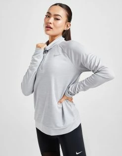 Nike Pacer 1/4 Lynlås Top Dame Grå