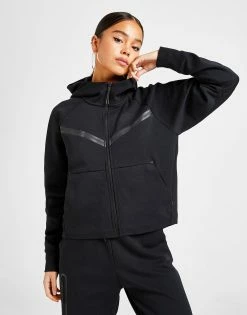 Nike Tech Fleece Hættetrøje Dame Sort