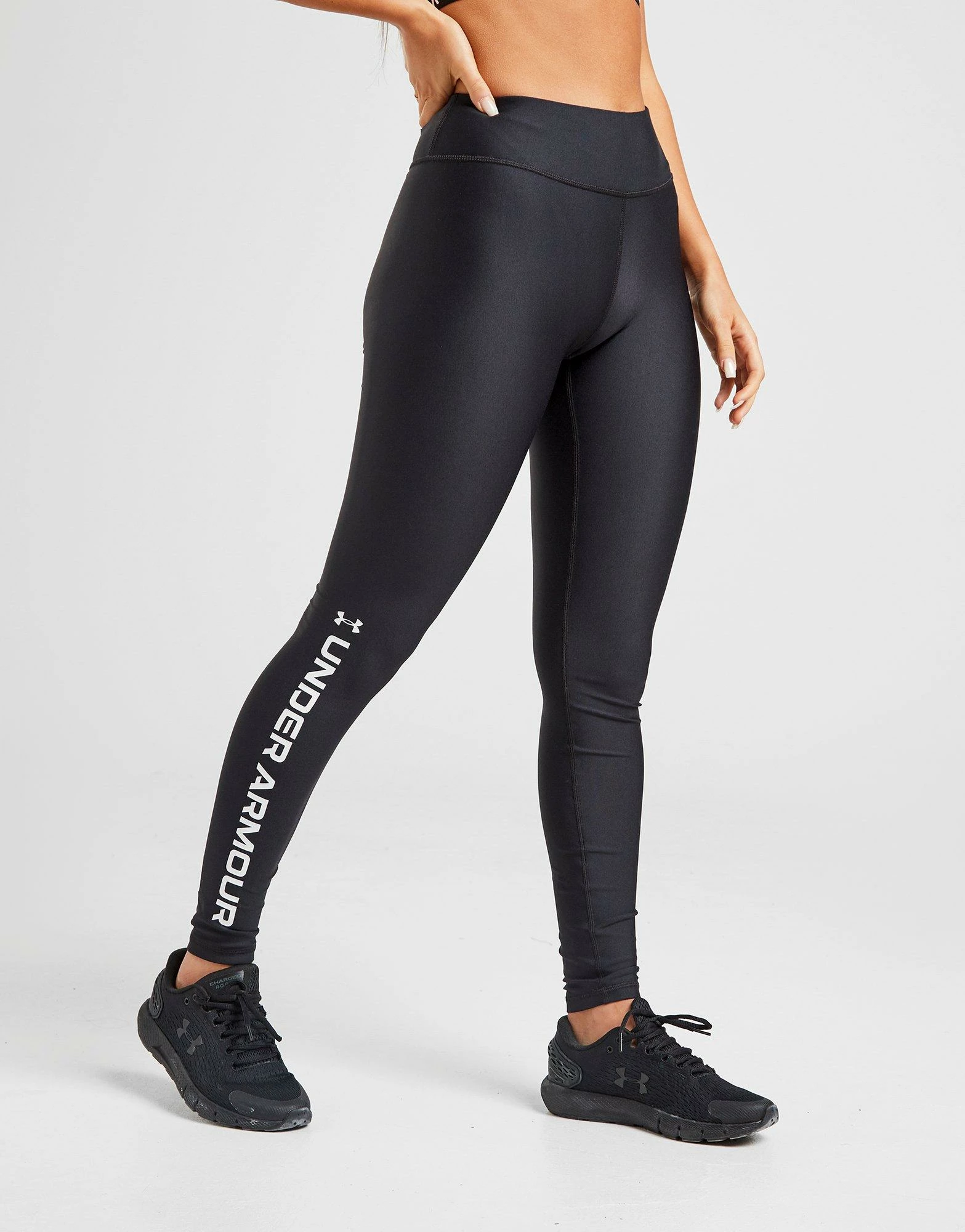Under Armour Wordmark Leggings Dame Sort - Billede 2