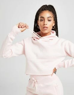 Gym King Sky Crop Hoodie Dame Pink