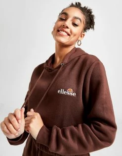 Ellesse Core Crop Overhead Hættetrøje Dame Brun
