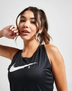 Nike Running Swoosh Tank Top Sort