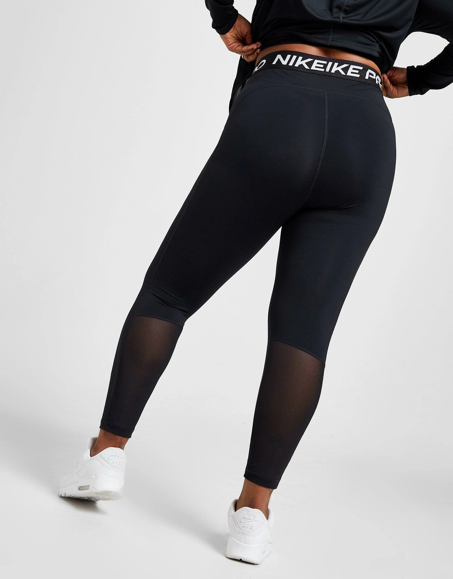 Nike Training Pro Plus Size Tights Sort - Billede 3