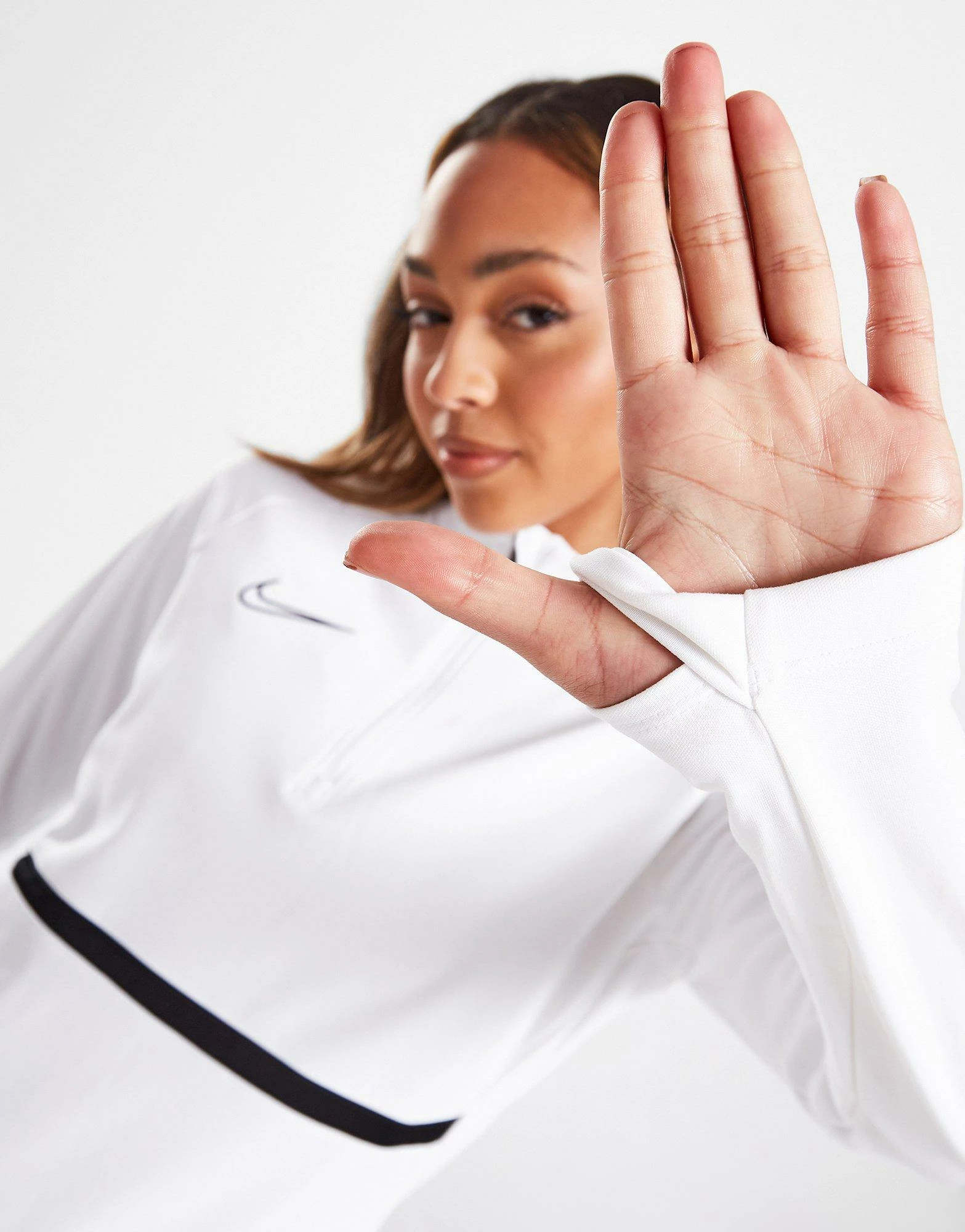 Nike Academy 1/4 Zip Top Dame Hvid - Billede 4