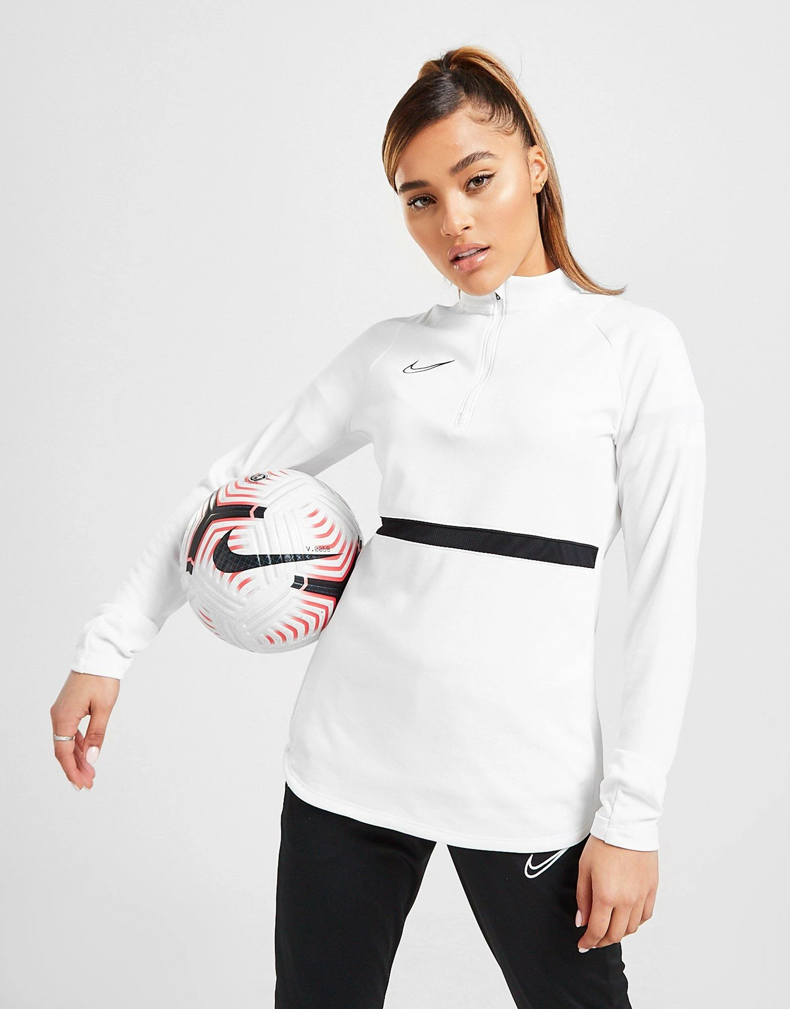 Nike Academy 1/4 Zip Top Dame Hvid - Billede 6