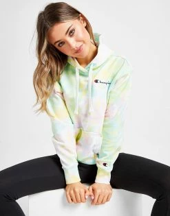 Champion Tie Dye Overhead Boyfriend Hoodie Multi