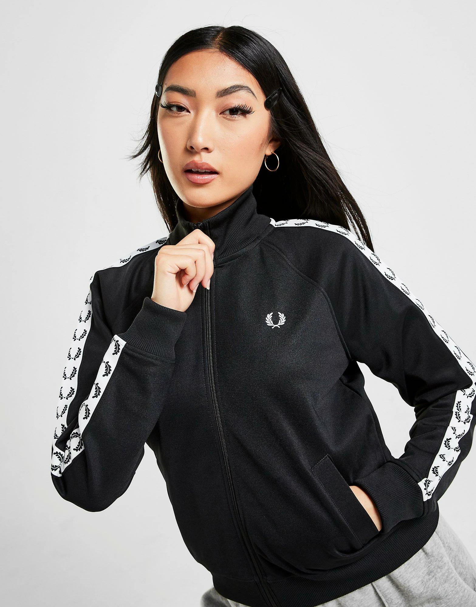 Fred Perry Tape Track Top Women's Sort - Billede 3