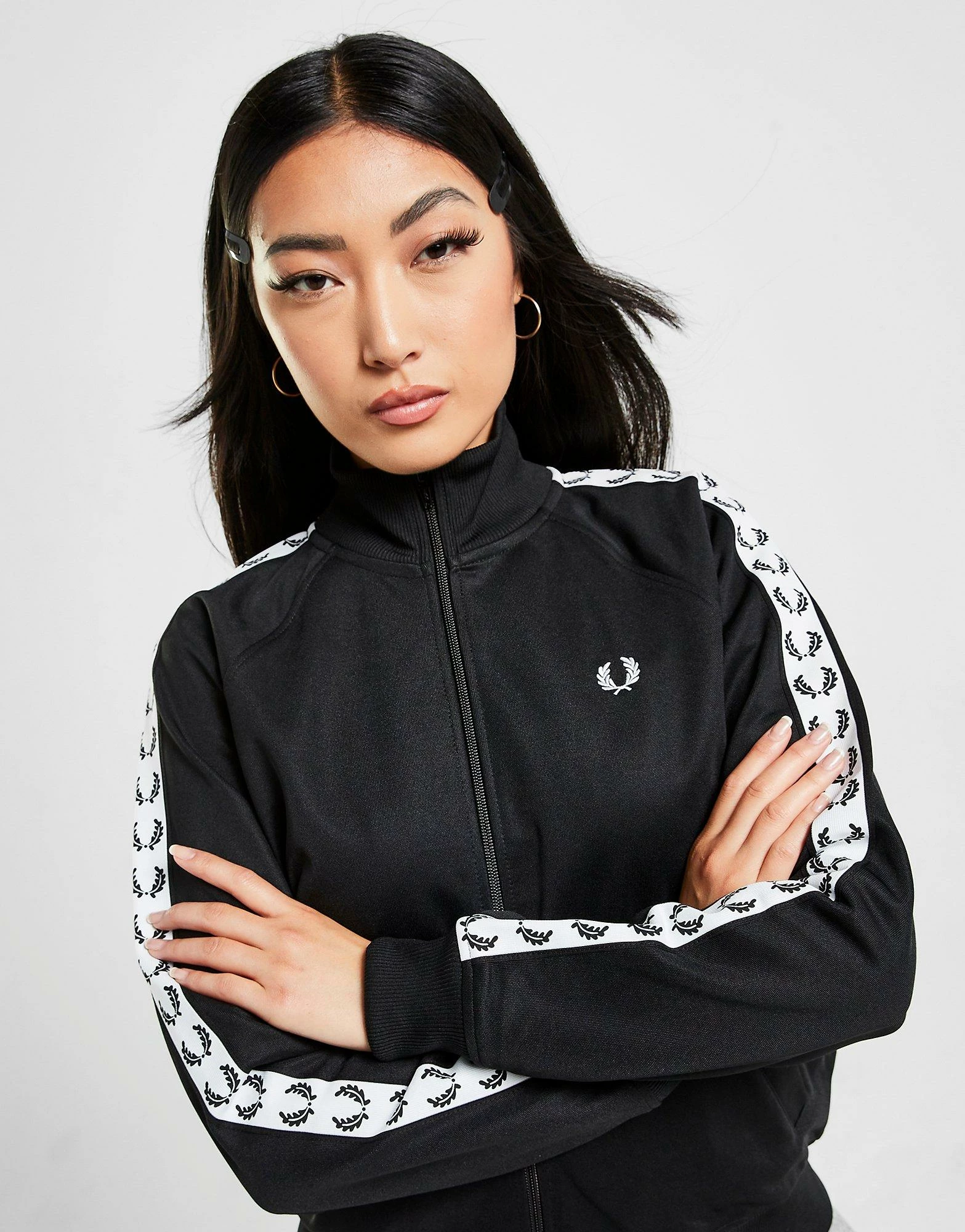Fred Perry Tape Track Top Women's Sort - Billede 6