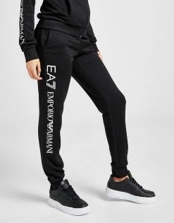 Emporio Armani EA7 Logo Poly Hooded Tracksuit Sort -Pink Soda Sport shop jd 396992 e