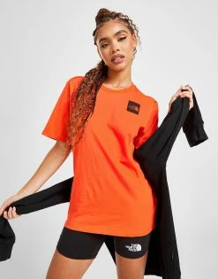 The North Face Box Dome Boyfriend T-Shirt Orange