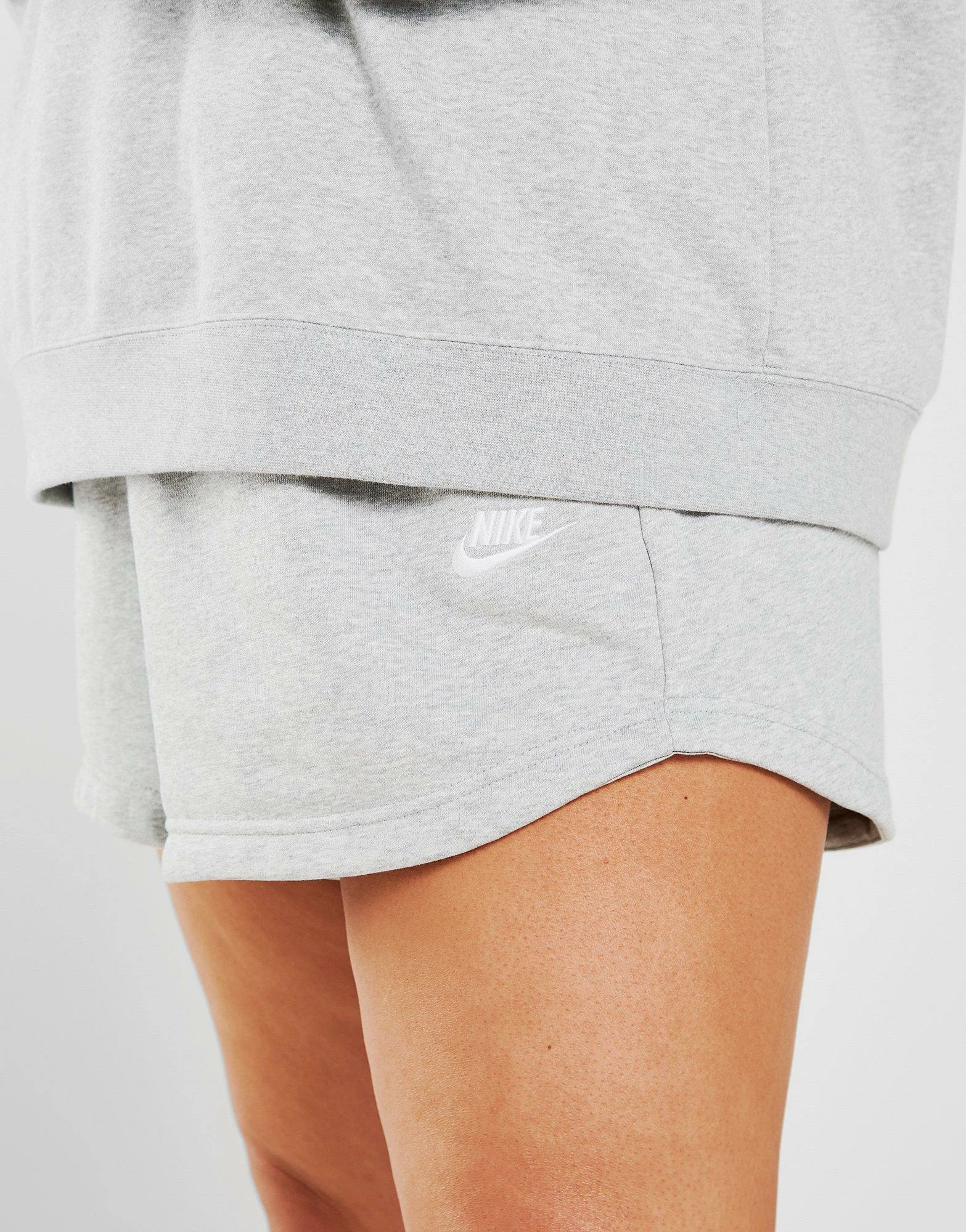 Nike Essential Plus Size Fleece Shorts Dame Grå - Billede 5