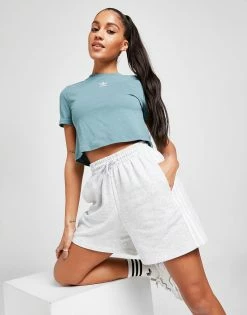 Adidas Originals 3-Stripes Essential Boyfriend Shorts Dame Grå
