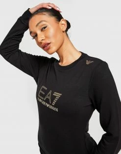 Emporio Armani EA7 Stud Crew Sweatshirt Sort