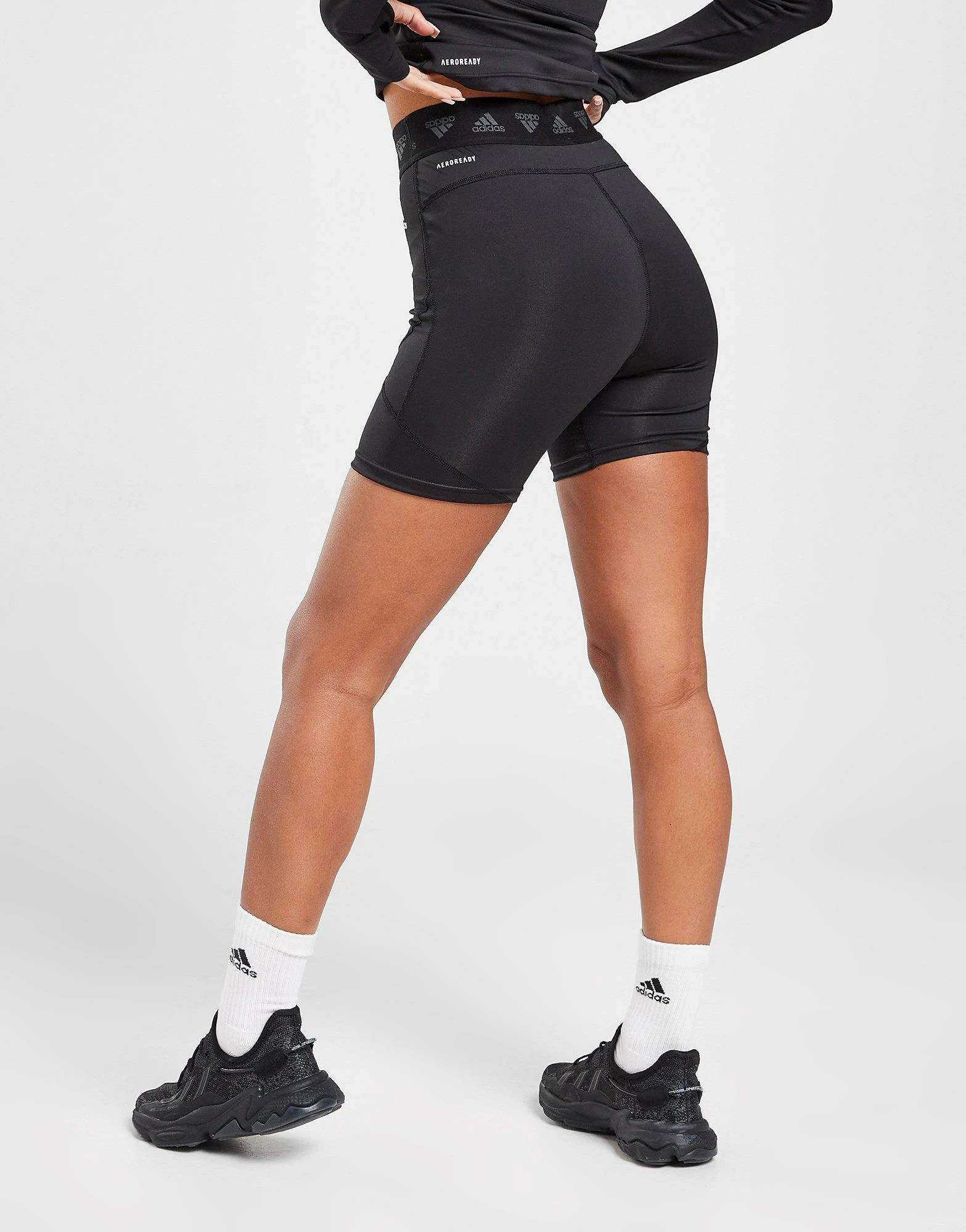 Adidas Shine Tape 3" Shorts Dame Sort - Billede 4