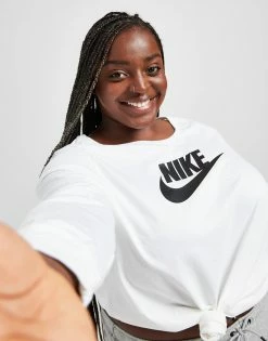 Nike Futura Plus Size Long Sleeve T-Shirt Hvid
