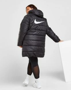 Nike Plus Size Swoosh Parka Jacket Sort