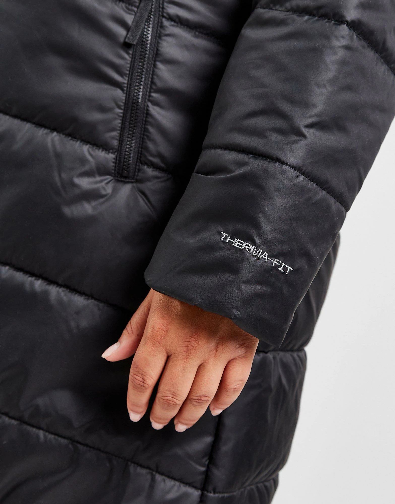 Nike Plus Size Swoosh Parka Jacket Sort - Billede 5