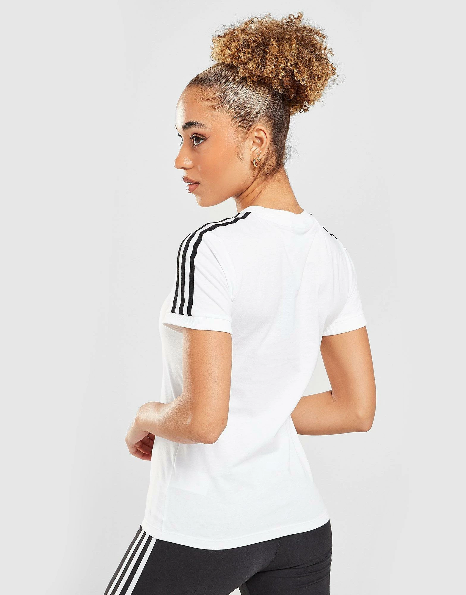 Adidas Originals 3-Stripes California T-Shirt Dame Hvid - Billede 3