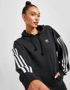 Adidas Originals 3-Stripes Oversized Hættetrøje Dame Sort