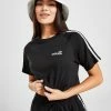 Adidas Originals 3-Stripes Linear Crop T-Shirt Dame Sort