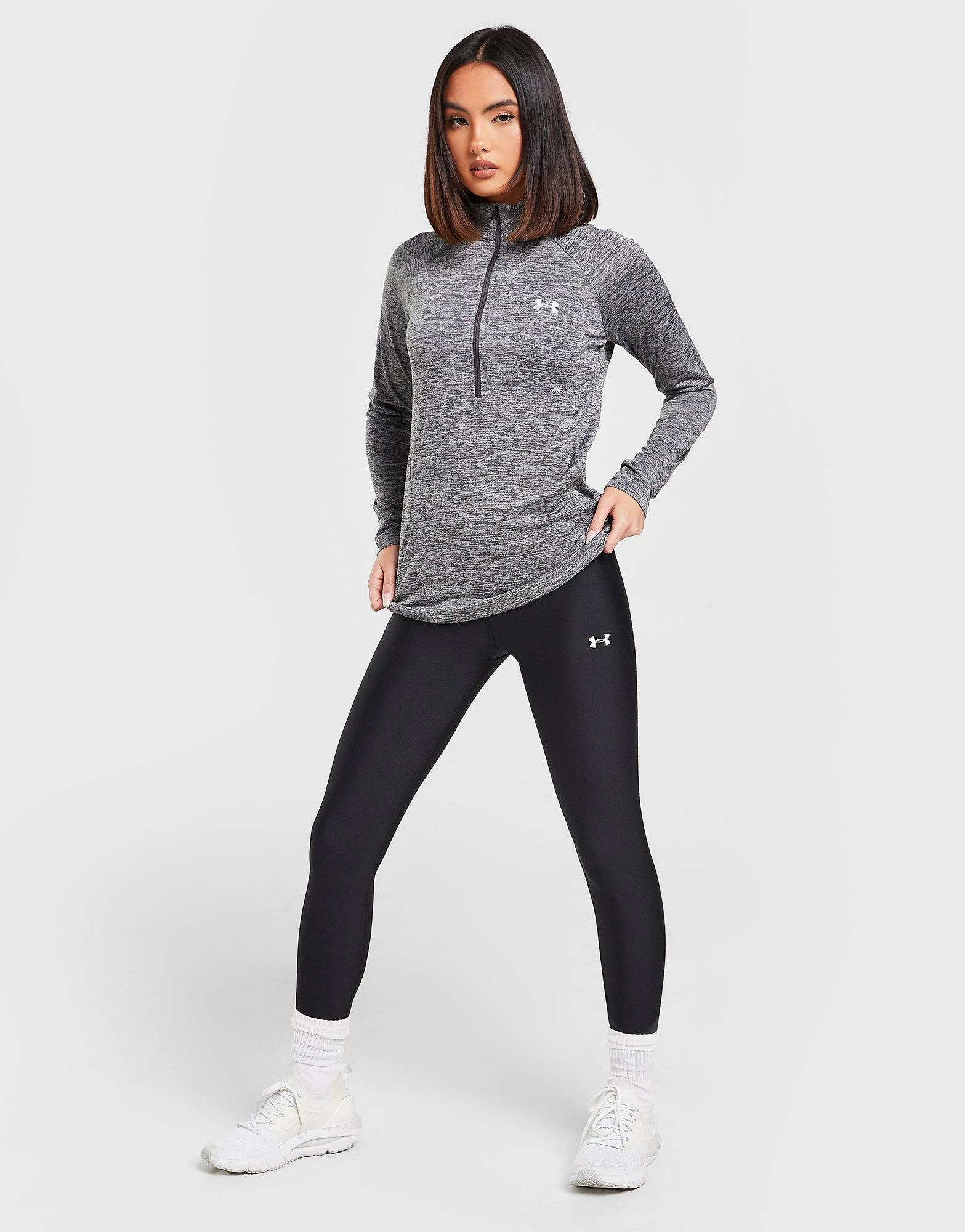 Under Armour Tech 1/2 Zip Top Dame Grå - Billede 3