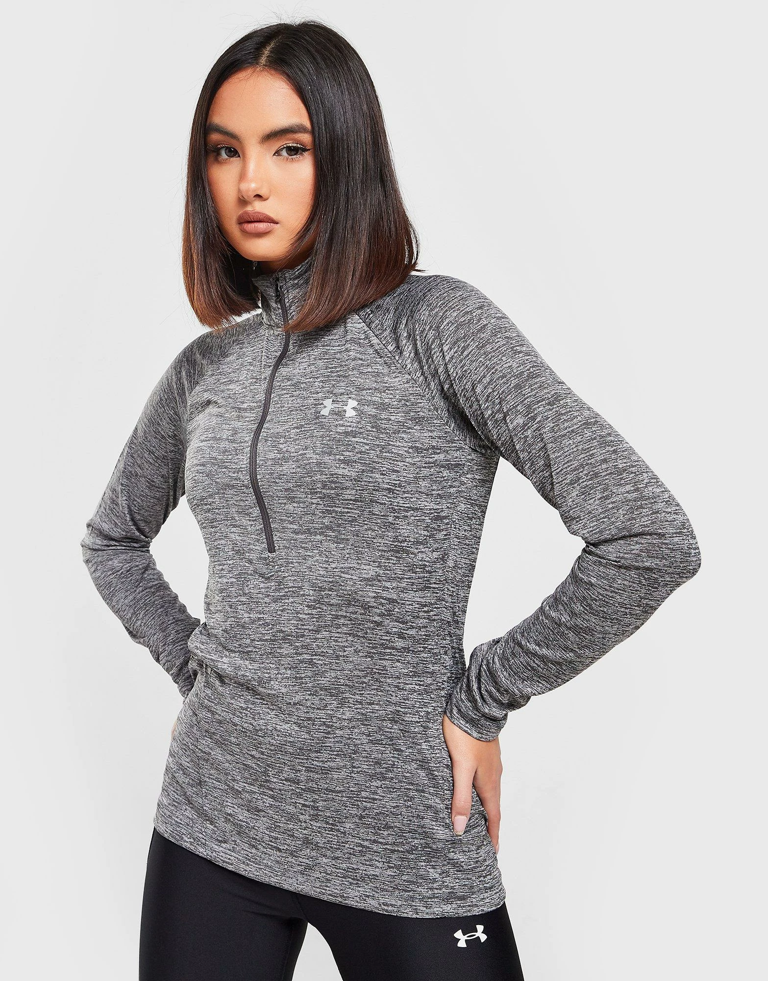 Under Armour Tech 1/2 Zip Top Dame Grå - Billede 5
