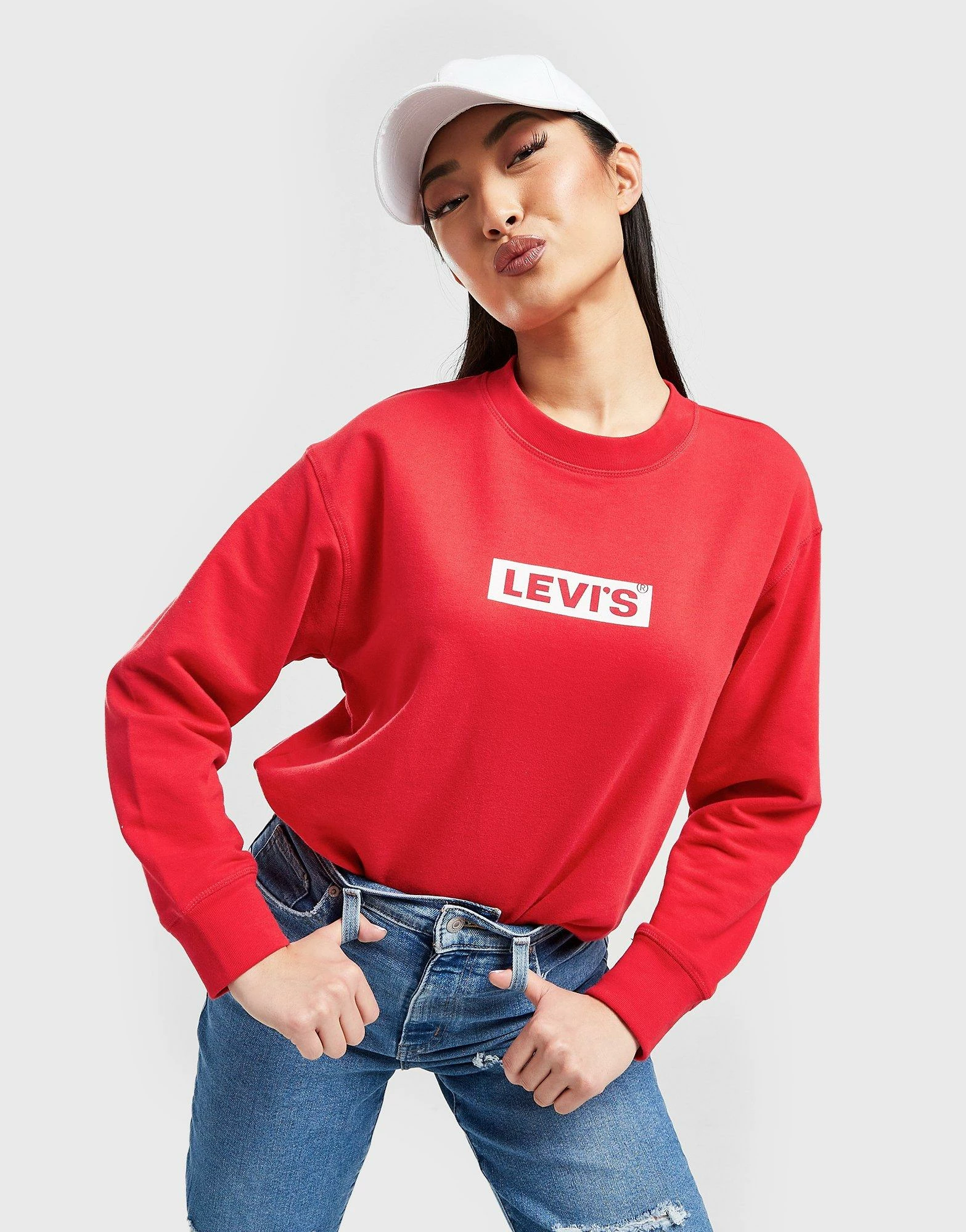 Levi's Boxtab Sweatshirt Dame Rød - Billede 2