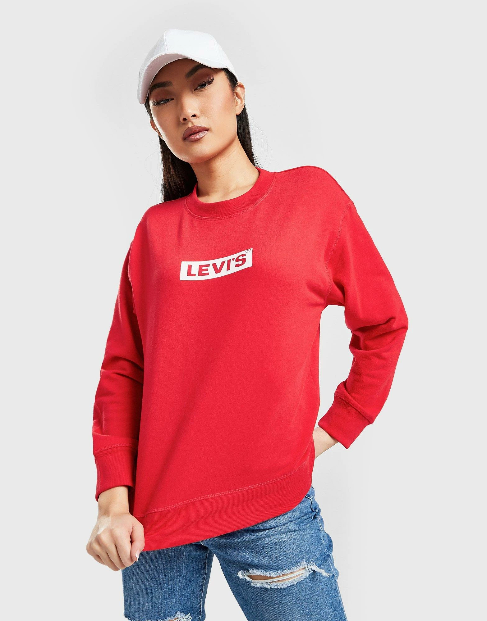 Levi's Boxtab Sweatshirt Dame Rød - Billede 6