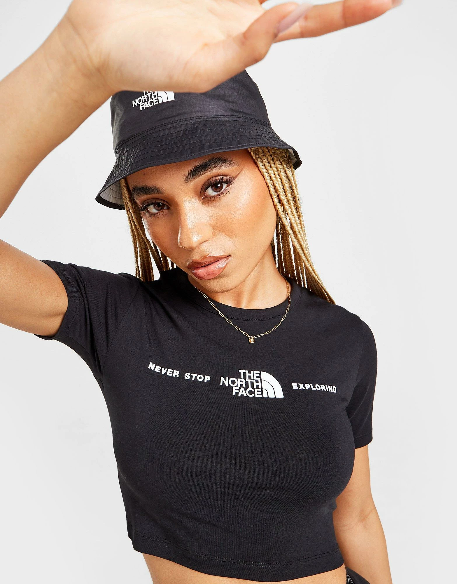 The North Face Crop T-Shirt Dame Sort - Billede 4