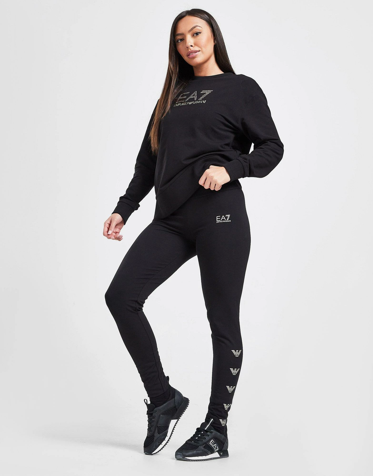 Emporio Armani EA7 Eagle Leggings Sort