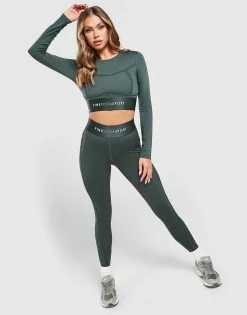 Pink Soda Sport Contour Langærmet Top Dame Grøn -Pink Soda Sport shop jd 507731 c