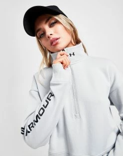 Under Armour Rival Fleece 1/4 Zip Top Grå