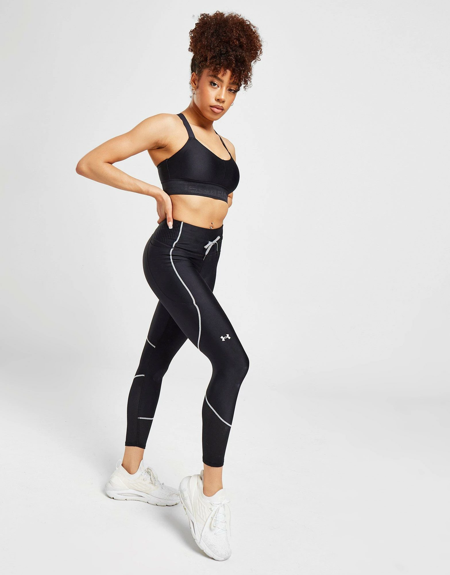 Under Armour HeatGear Colour Block Tights Sort - Billede 4