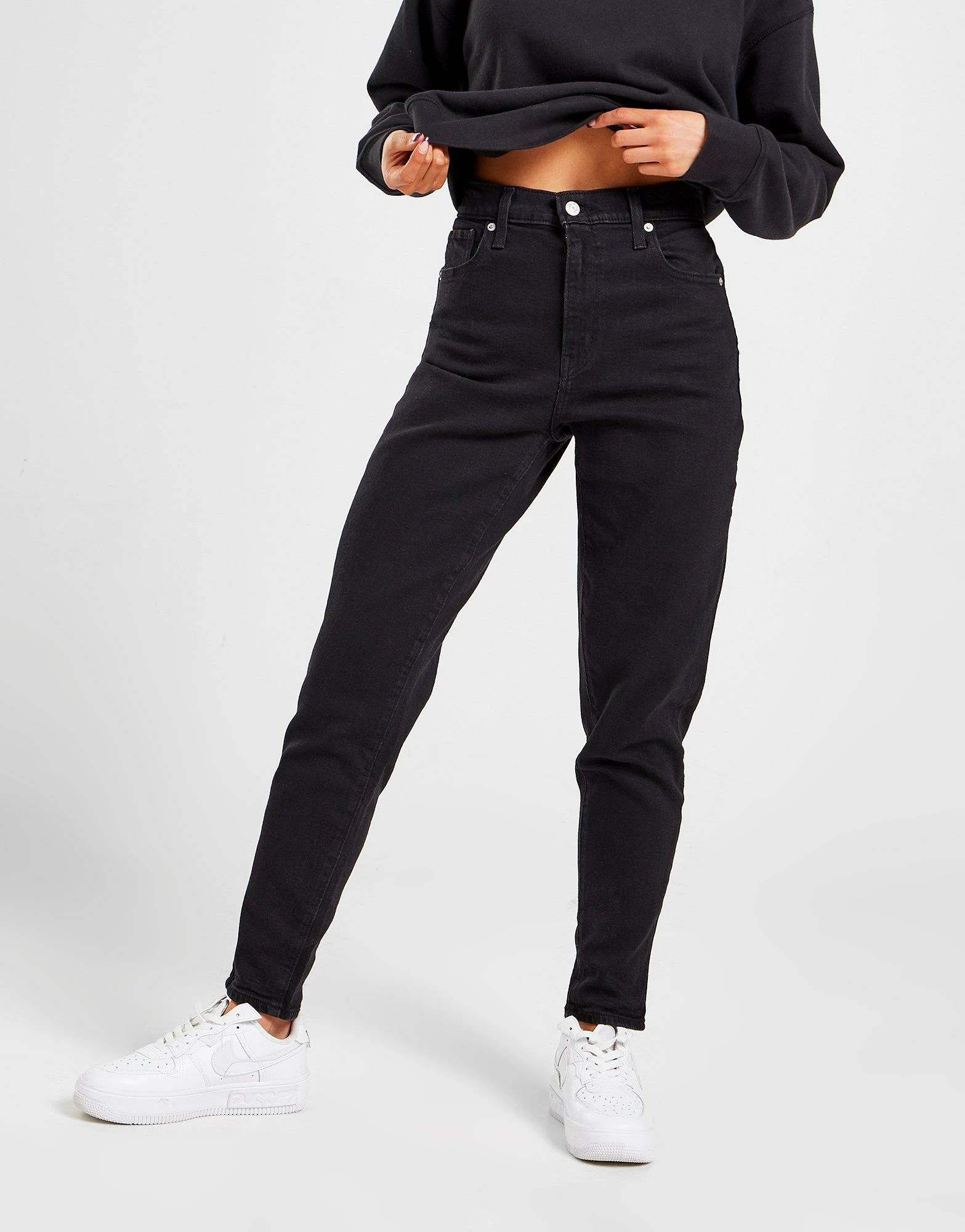 Levi's High-Waisted Mom Jeans Sort - Billede 2