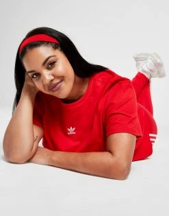 Adidas Originals Plus Size Essential Boyfriend T-Shirt Dame Rød