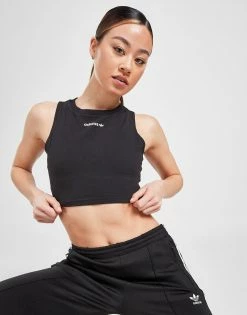 Adidas Originals 3-Stripes Linear Tank Top Adidas Dame Sort