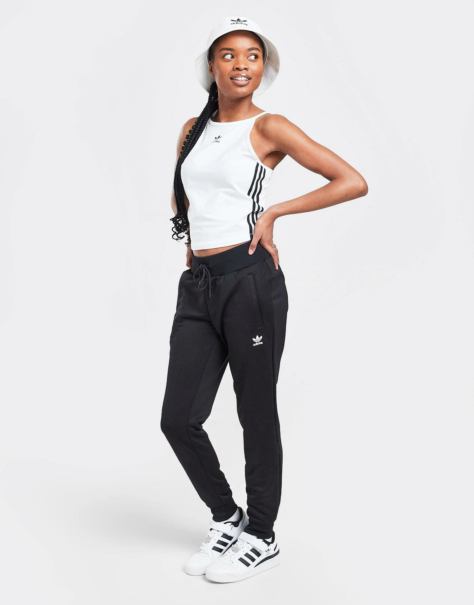 Adidas Originals 3-Stripes Strappy Tank Top Dame Hvid - Billede 5