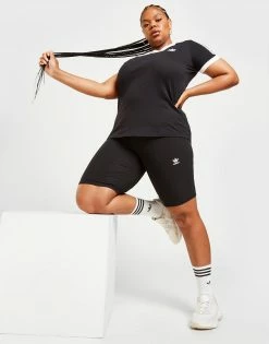 Adidas Originals Ribbed Plus Size Cycle Shorts Sort