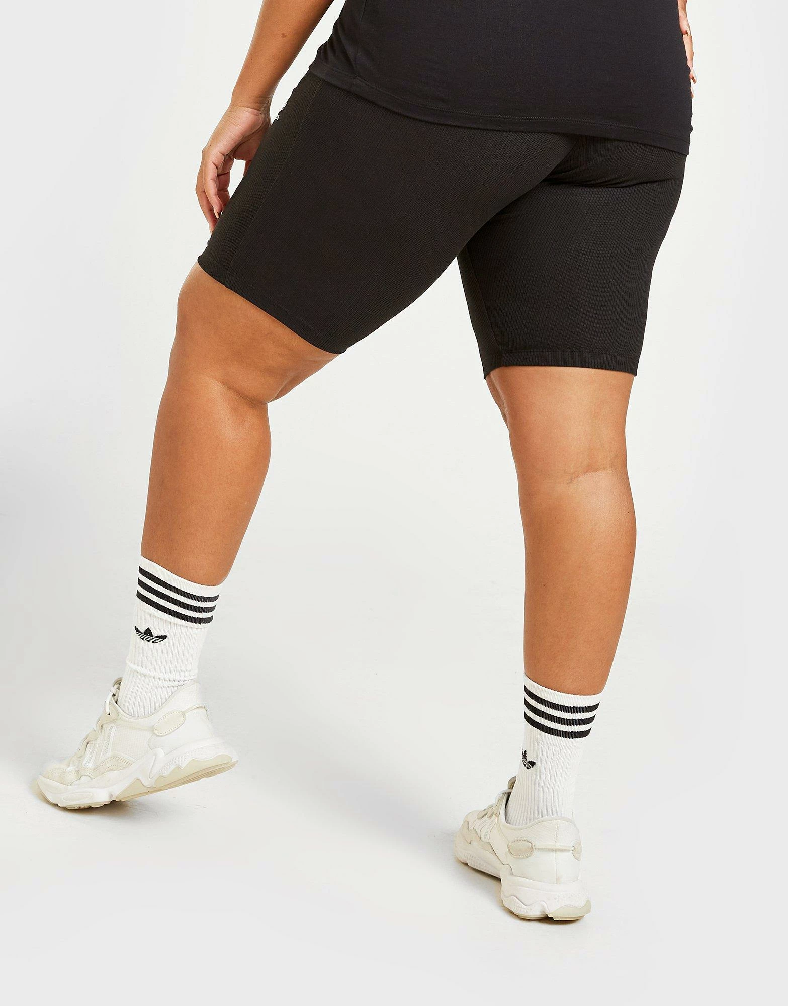 Adidas Originals Ribbed Plus Size Cycle Shorts Sort - Billede 3