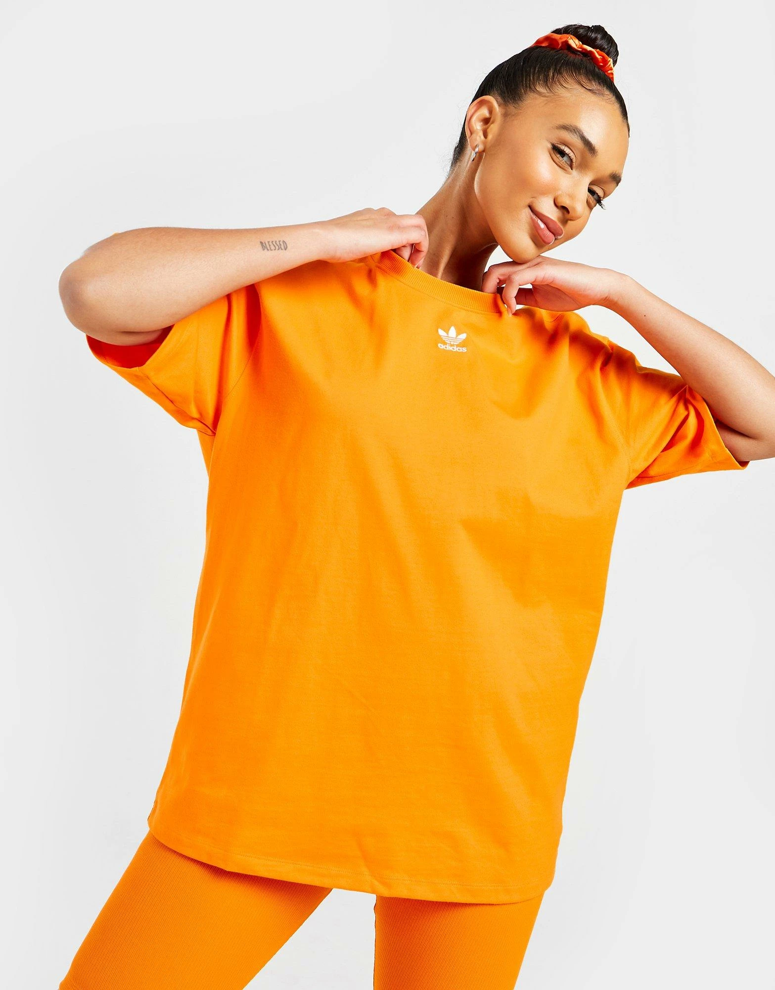 Adidas Originals Essential Trefoil Boyfriend T-Shirt Dame Orange - Billede 2
