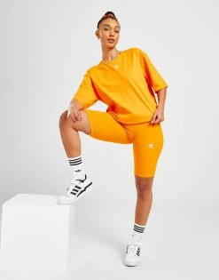 Adidas Originals Rib Cycle Shorts Orange