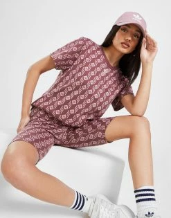 Adidas Originals Monogram Boyfriend T-Shirt Dame Rød