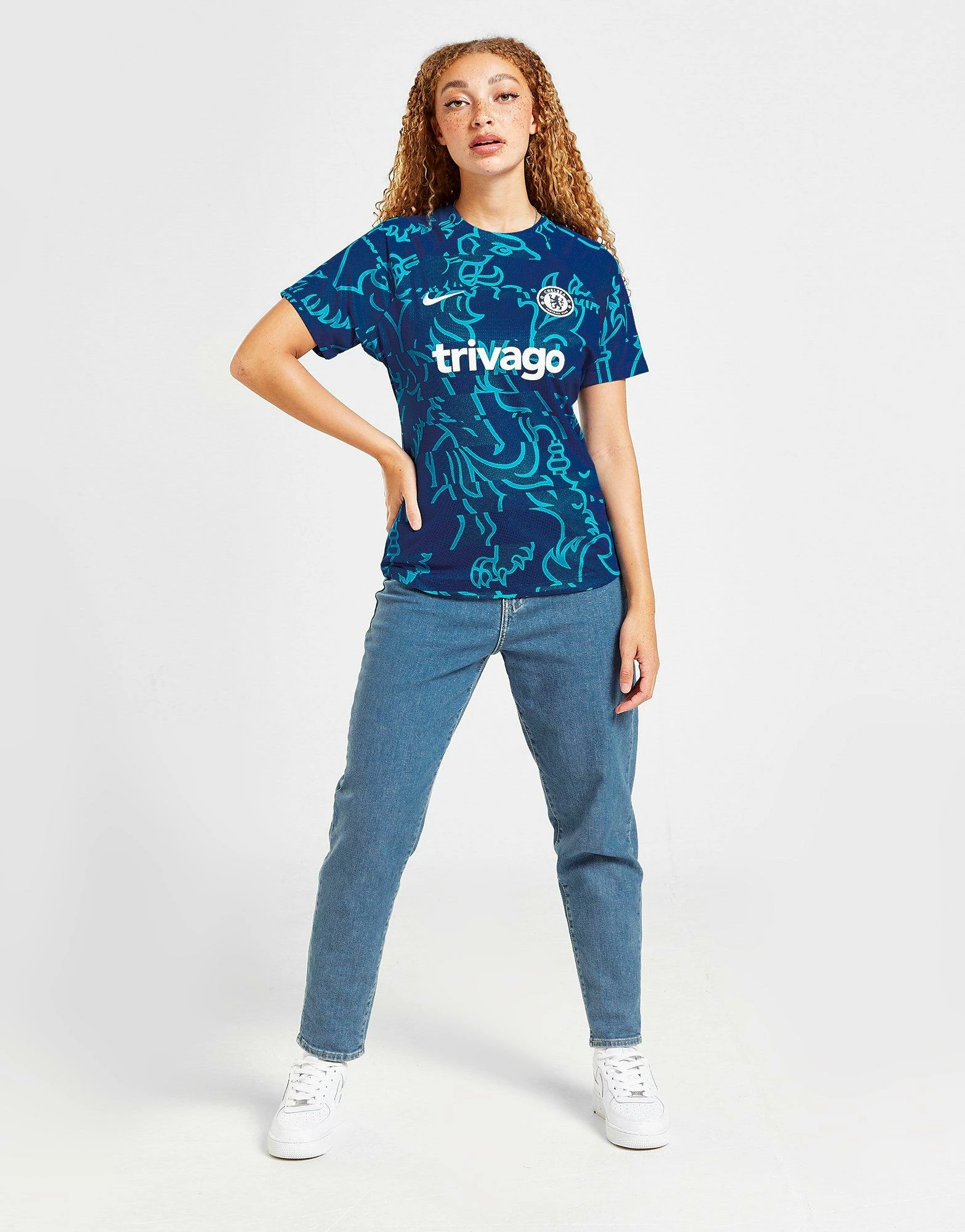 Nike Chelsea FC Pre Match Shirt Blå - Billede 4